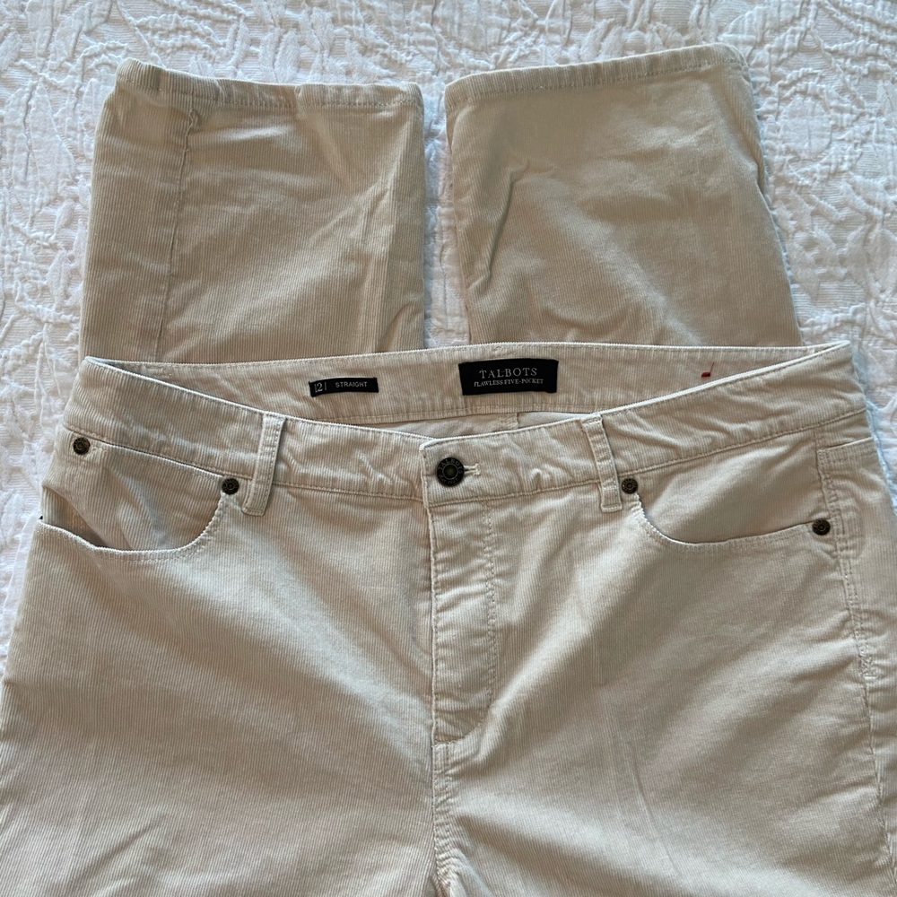 NEW TALBOTS STRAIGHT CORDUROY PANTS